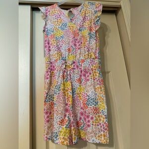 New girls floral Print Romper with Bow Detail